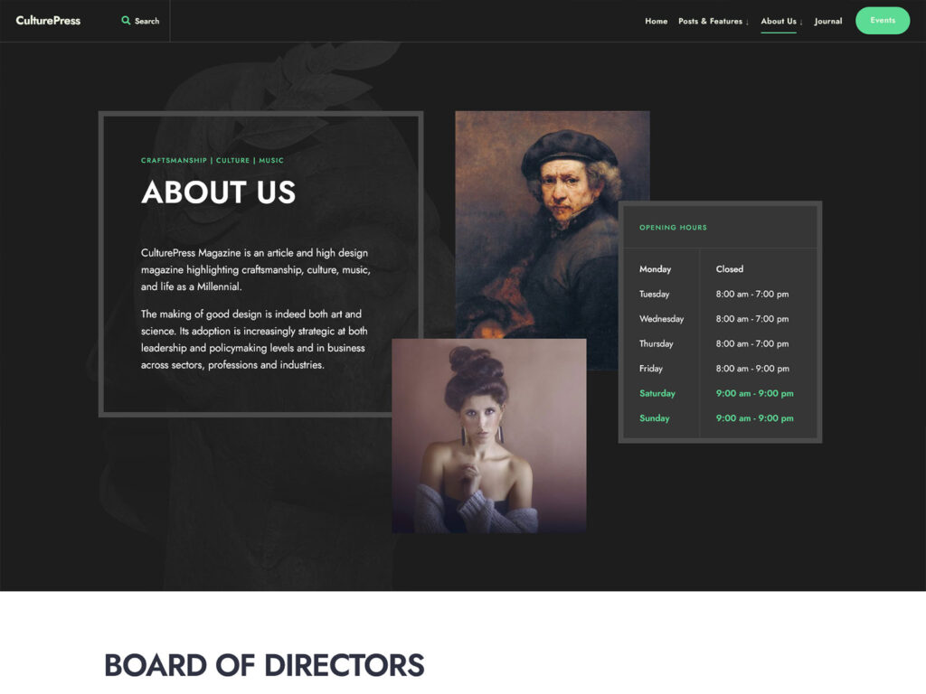 CulturePress - Theater Company Website Theme