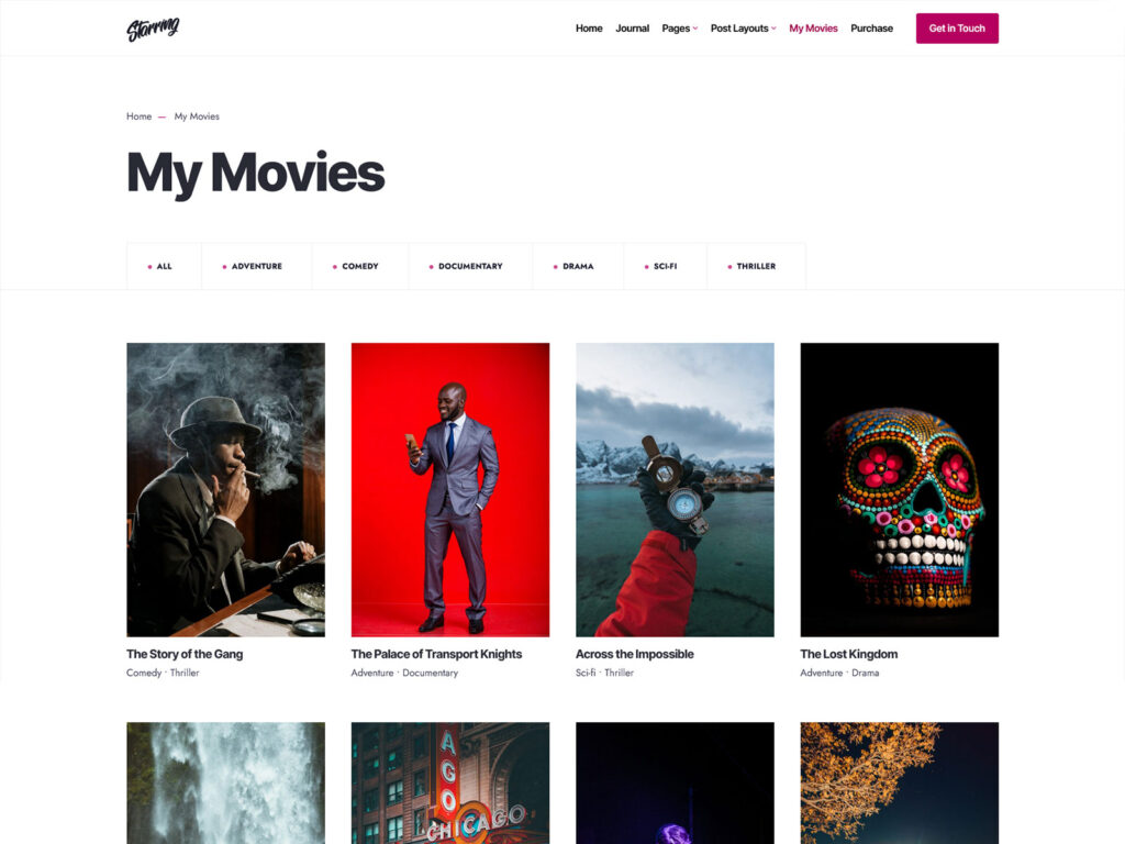 Starring - Actor & Movie Catalogue Website