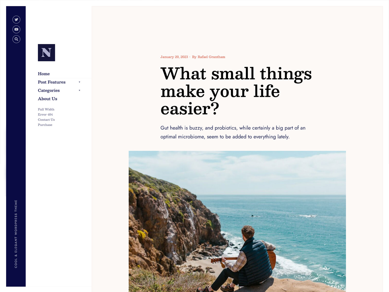 Notegraph - Minimalist WP Blog Theme With Typography-focused Design