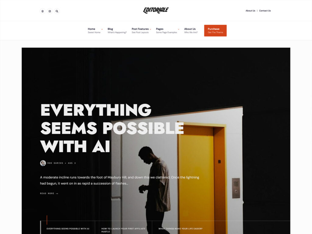 Editoriale - Digital Magazine Theme