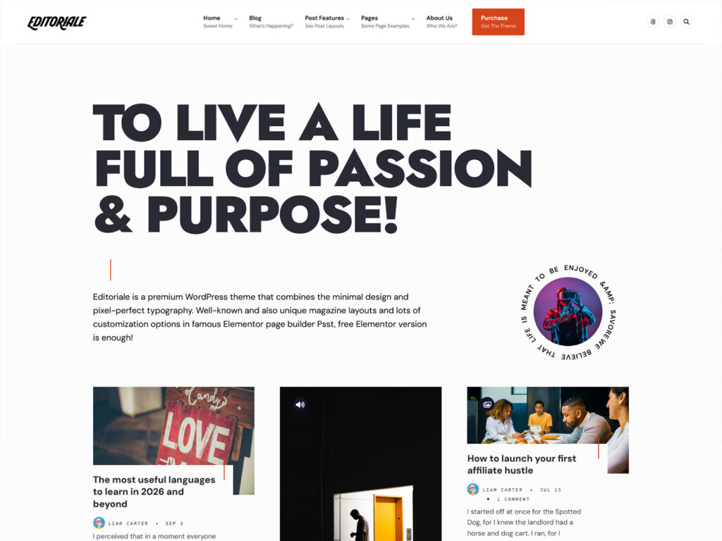 Editoriale - Online Publication Theme