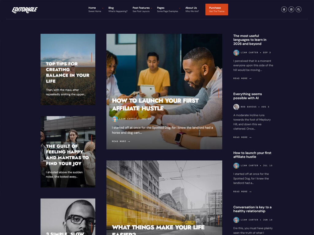 Editoriale - Magazine Elementor Theme