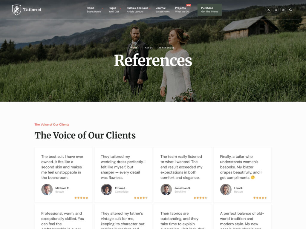 Tailored - Dress Alterations Services WordPress Theme