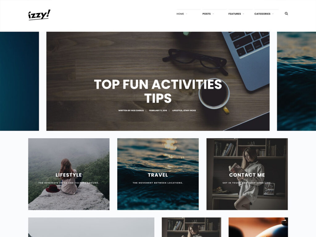 Izzy - WordPress Blogging Theme