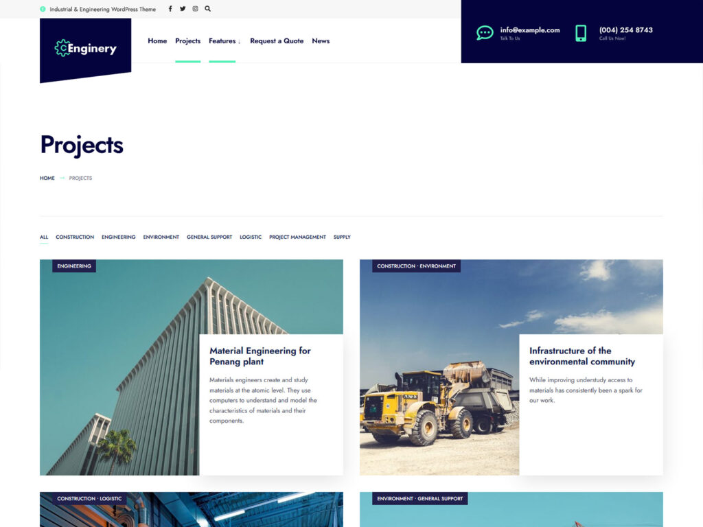 Enginery - Engineering Portfolio Website