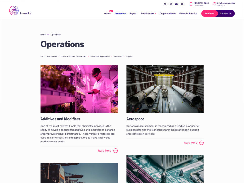 Invera- IR website template