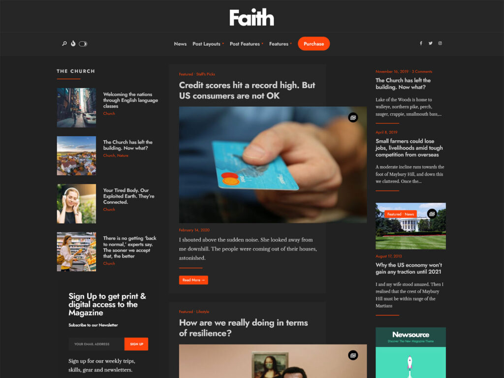 Newsource - Magazine WordPress Theme