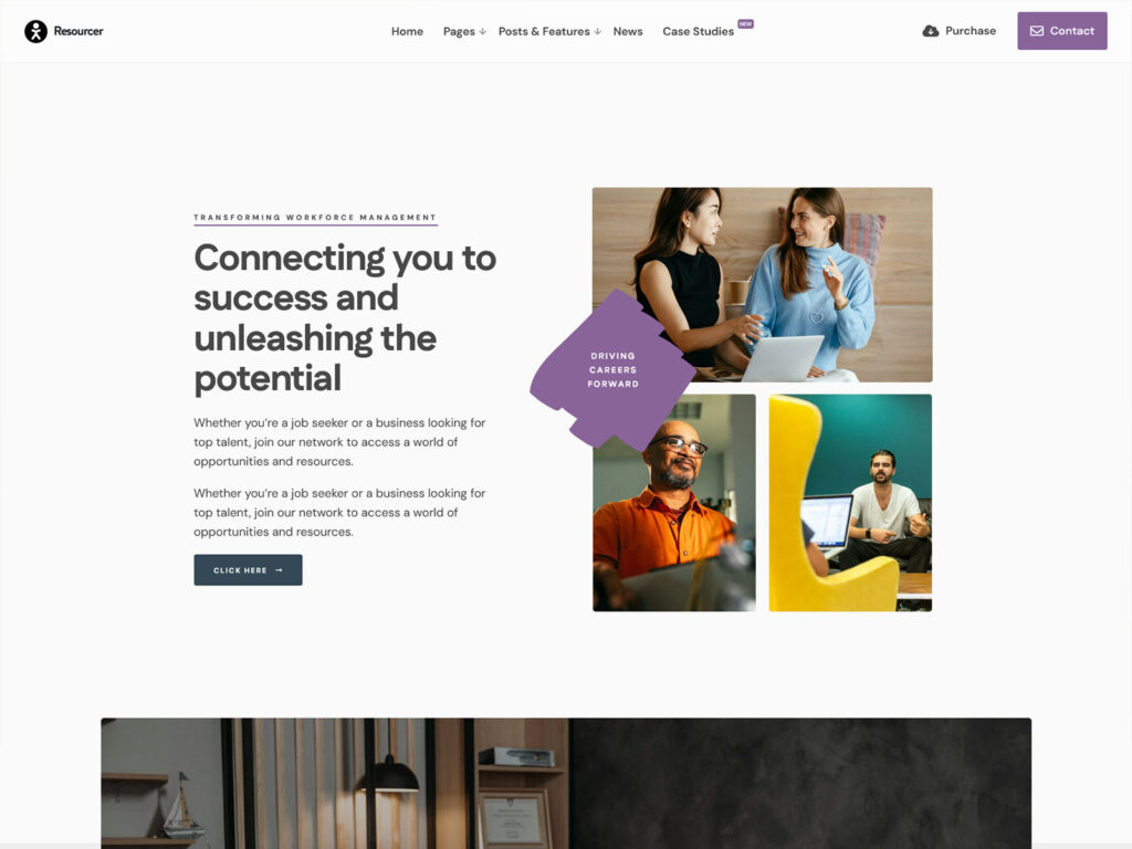 Resourcer - Staffing & Recruitment Agency Website Template