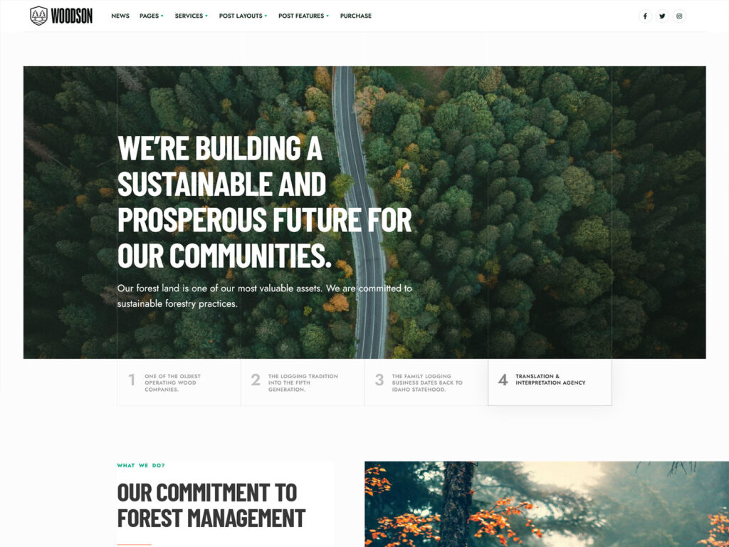 Woodson - Lumber Business WordPress Theme